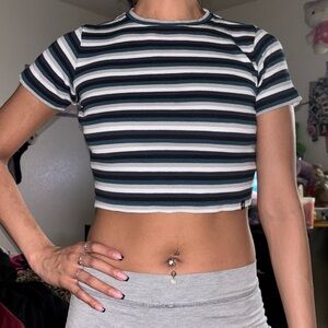 Dickies striped crop tee